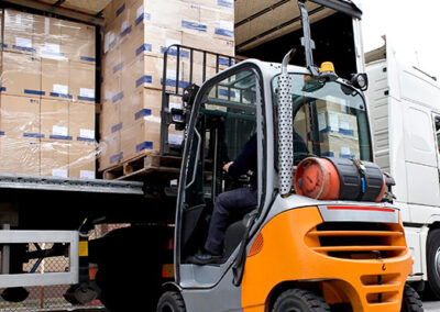 Industrial counterbalance forklift truck training