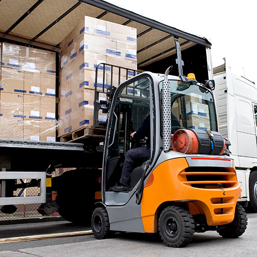 Industrial counterbalance forklift truck training
