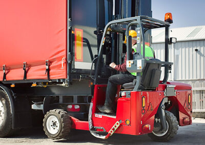 Lorry mounted lift truck training