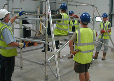 Mobile scaffold towers training